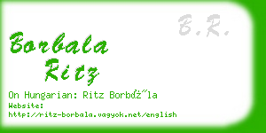 borbala ritz business card